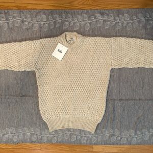 Sefr - Beige Leonard Sweater (Alpaca and Merino Wool), Size S